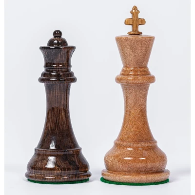 Шахматы турнирные Суприм глянцевые красное дерево дуб