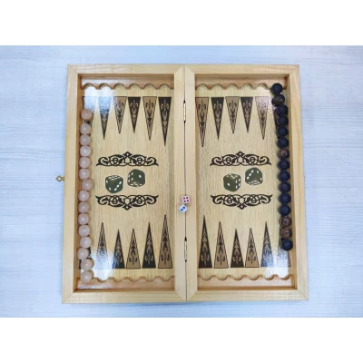 Шахматная доска с нардами и шашками Презент без фигур