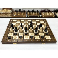 Шахматы шашки деревянные турнирные большие 3