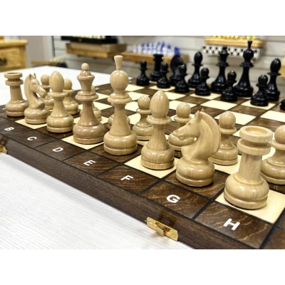 Шахматы шашки деревянные турнирные большие 3