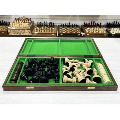 Шахматы шашки деревянные турнирные большие 3