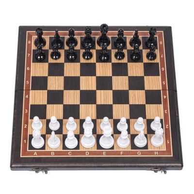 Шахматы подарочные Венге с фигурами Итальянский дизайн черно-белые