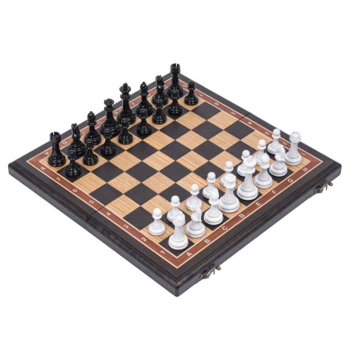 Шахматы подарочные Венге с фигурами Итальянский дизайн черно-белые