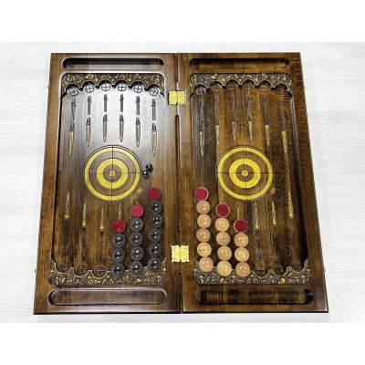 Нарды ручной работы подарочные Вежливые люди 60см