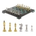 Шахматы из камня "Стаунтон" доска 40х40 см змеевик фигуры металл / Шахматы настольные / Набор шахмат / Шахматы сувенирные