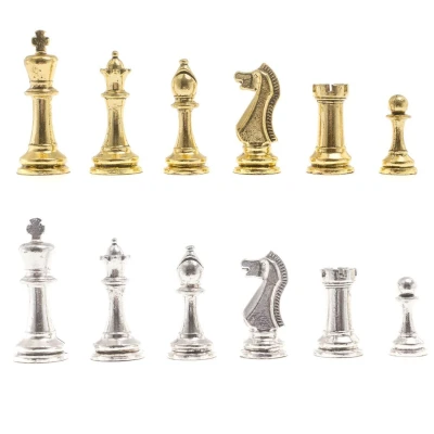  Шахматы из камня "Стаунтон" доска 40х40 см лемезит мрамор фигуры металл / Шахматы подарочные / Набор шахмат / Настольная игра