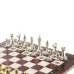  Шахматы из камня "Стаунтон" доска 40х40 см лемезит мрамор фигуры металл / Шахматы подарочные / Набор шахмат / Настольная игра
