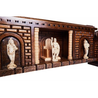 Шахматы резные в ларце "Пушка", Haleyan