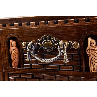 Шахматы резные в ларце "Пушка", Haleyan