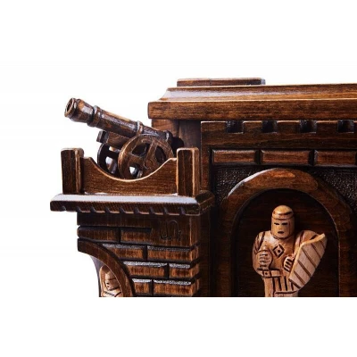 Шахматы резные в ларце "Пушка", Haleyan