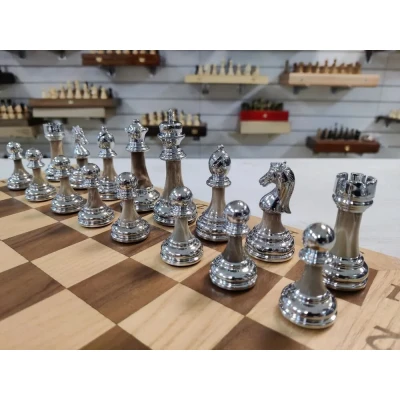 Шахматы подарочные Итальянский дизайн 41.5 см светлые