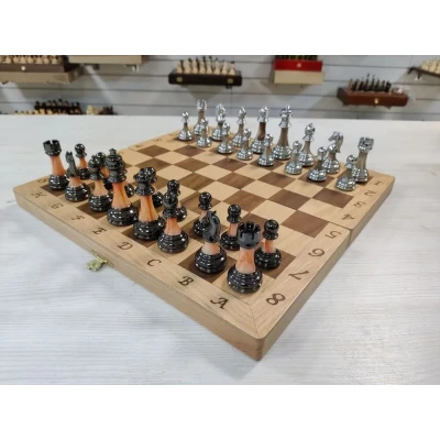 Шахматы подарочные Итальянский дизайн 41.5 см светлые