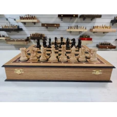  Шахматы карельская береза Стаунтон дуб в ларце
