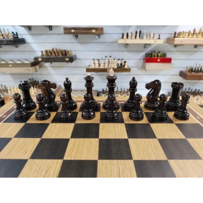  Шахматы карельская береза Стаунтон дуб в ларце