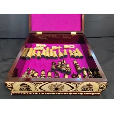 Шахматы ручной работы в ларце Баталия