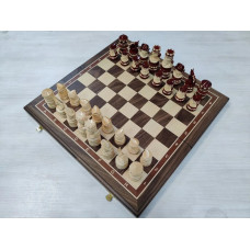 Шахматы ручной работы Матросы на доске из ореха 50 на 50 см