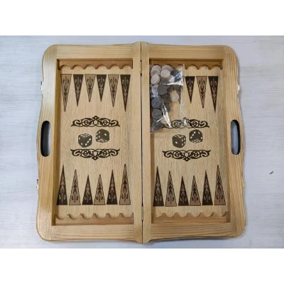 Нарды из дерева с рисунком Орла в дипломате 50 на 50 см