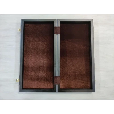 Шахматная доска без фигур складная из шпона мореного дуба эксклюзивная 45 см