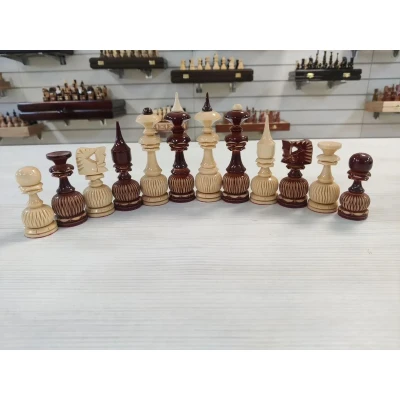 Шахматные фигуры подарочные резные ручной работы Вязь большие