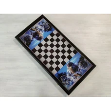 Нарды + Шашки Стая волков большие 60 см