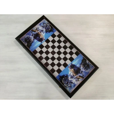 Нарды + Шашки Стая волков большие 60 см