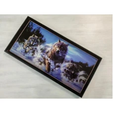 Нарды + Шашки Стая волков большие 60 см