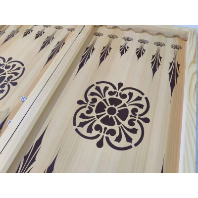 Нарды подарочные длинные деревянные Амурский тигр большие 60 на 60 см