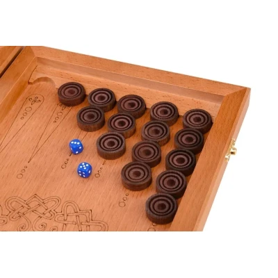 Нарды классические деревянные длинные восточная змея 50 см коричневые