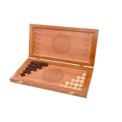 Нарды классические деревянные длинные восточная змея 50 см коричневые