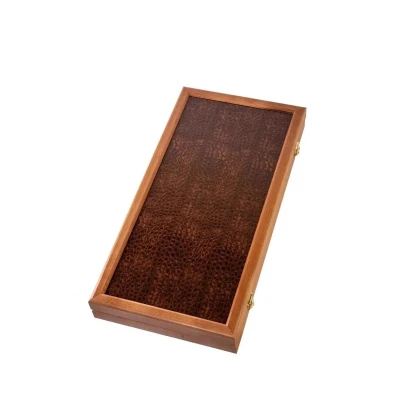 Нарды классические деревянные длинные восточная змея 50 см коричневые