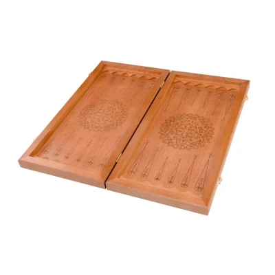 Нарды классические деревянные длинные восточная змея 50 см коричневые