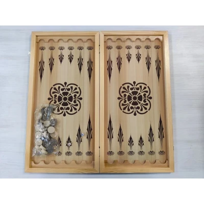 Нарды подарочные длинные деревянные Тигр и Орел большие 60 на 60 см