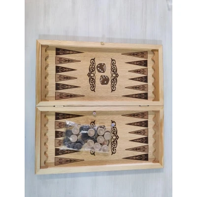  Нарды деревянные подарочные Волк и Орел средние 50 см