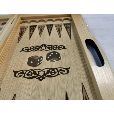 Нарды деревянные подарочные Орел с ручкой 50 см