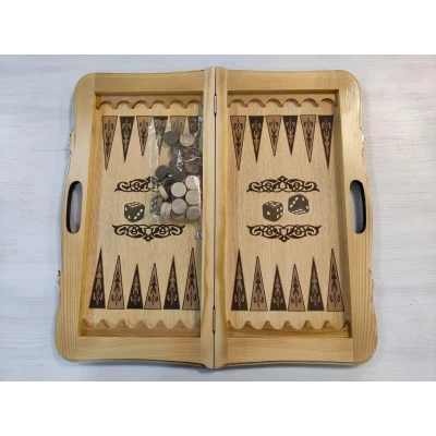 Нарды деревянные подарочные Орел с ручкой 50 см