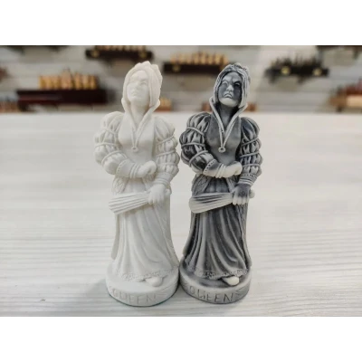 Шахматные фигуры подарочные Средневековье из литьевого мрамора без фигур