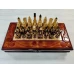 Шахматы подарочные ручной работы Львы большие с нардами и шашками