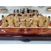 Шахматы подарочные ручной работы Львы большие с нардами и шашками