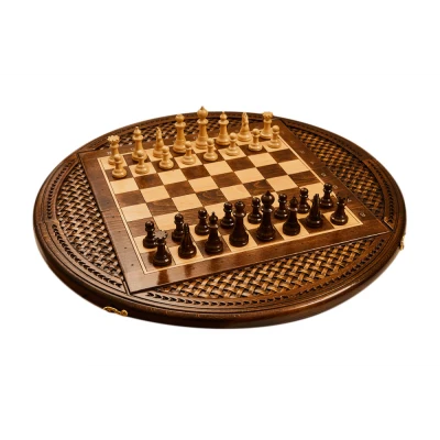 Шахматы + нарды резные "Гаянэ 2" 60, Ustyan