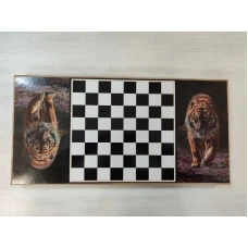 Нарды подарочные Бенгальский Тигр большие 60 на 60 см