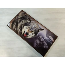 Нарды деревянные Волчий оскал большие 60 на 60 см