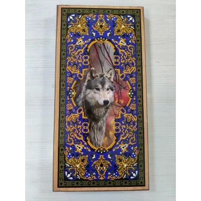 Нарды шашки с рисунком Волка малые 40 на 40 см