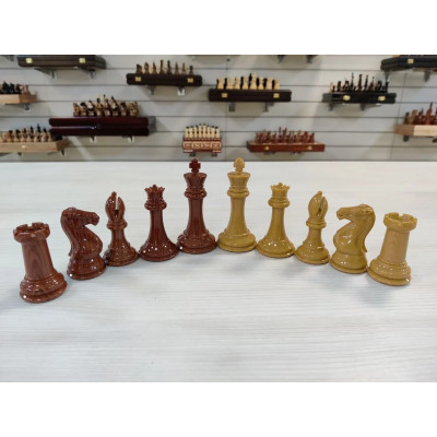 Шахматные фигуры Королевский Стаунтон с утяжелением без доски большие