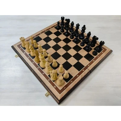 Шахматы турнирные из дерева дуб с утяжеленными фигурами из сашита Гамбит большие