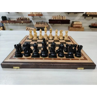 Шахматы турнирные из дерева дуб с утяжеленными фигурами из сашита Гамбит большие
