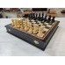 Шахматы деревянные в подарочном ларце из мореного дуба с утяжеленными фигурами из самшита Гамбит