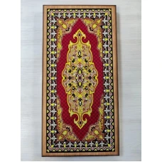 Нарды деревянные Восточный узор красные средние 50 на 50 см подарочные