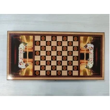 Нарды деревянные подарочные Арабские с полем для шашек средние 50 на 50 см