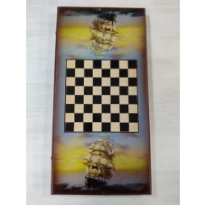 Нарды подарочные Парусник большие 60 на 60 см