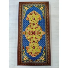 Нарды подарочные Восточный узор синие большие